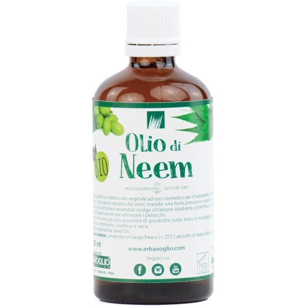 Erbavoglio Production Olio Di Neem Bio - Olio Vegetale Puro Idratante E Protettivo Per Pelle E Capelli 100 Ml-image