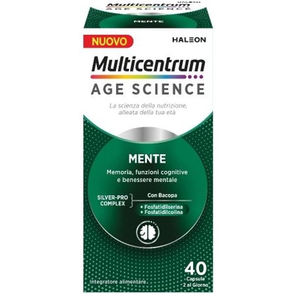 Multicentrum Age Mente 40 Capsule - Integratore Funzioni Cognitive E Benessere Mentale-image