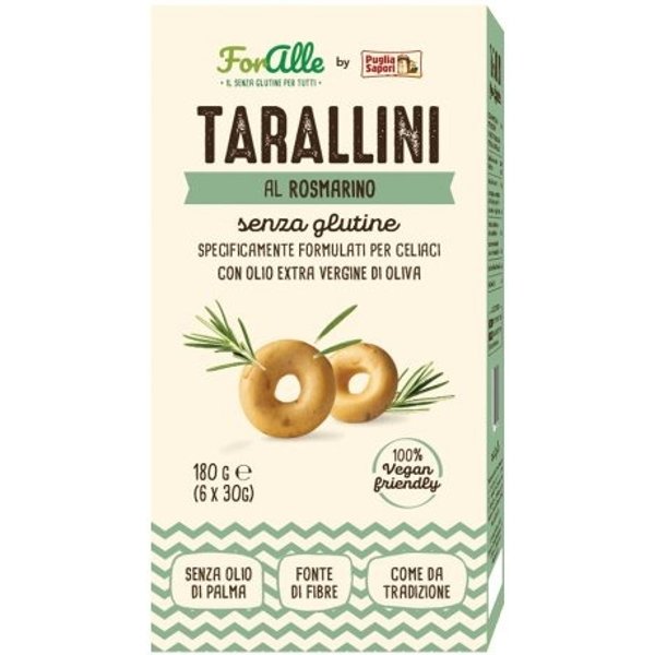Foralle Tarallini Al Rosmarino - Snack Salato Senza Glutine 180 Gr-image