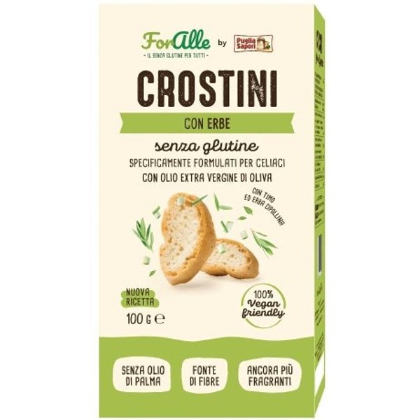 Foralle Crostini Con Erbe Senza Glutine E Fonte Di Fibre 100 Gr-image
