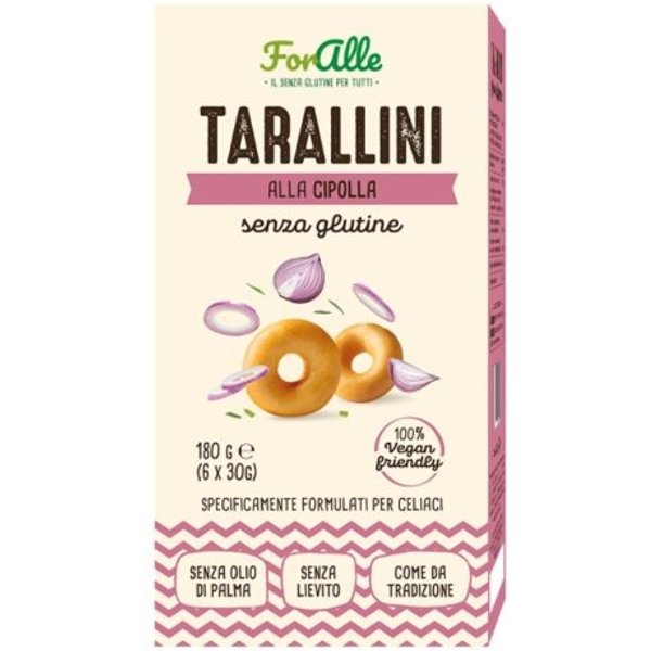 Foralle Tarallini Alla Cipolla - Snack Salato Senza Glutine E Fonte Di Fibre 180 Gr-image