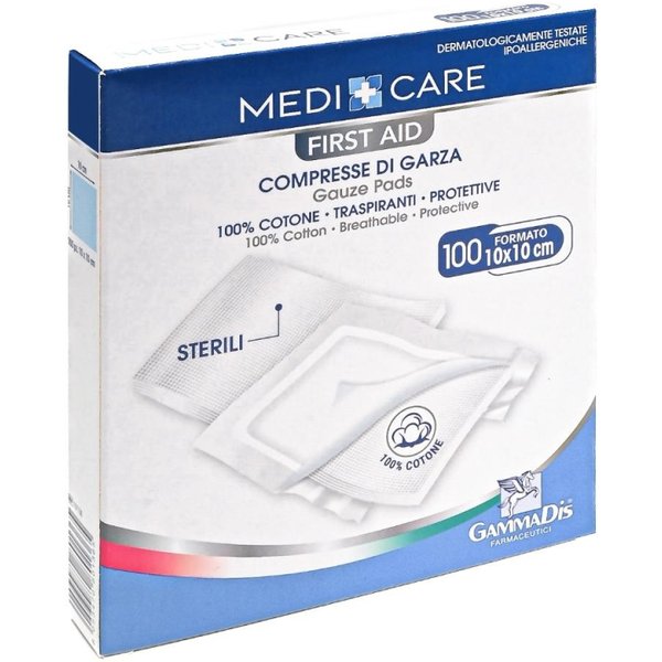 First Aid - 100 Compresse Di Garza 10X10 Cm-image