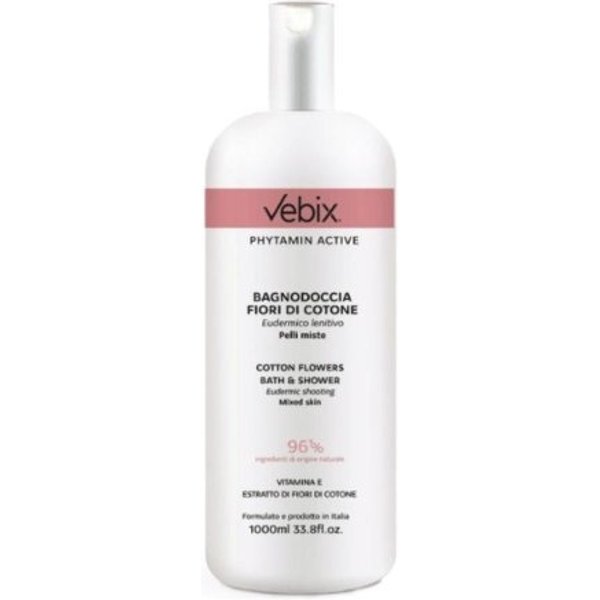 Vebix Phytamin Active - Bagnodoccia Fiori Di Cotone Per Pelli Miste 1 Lt-image