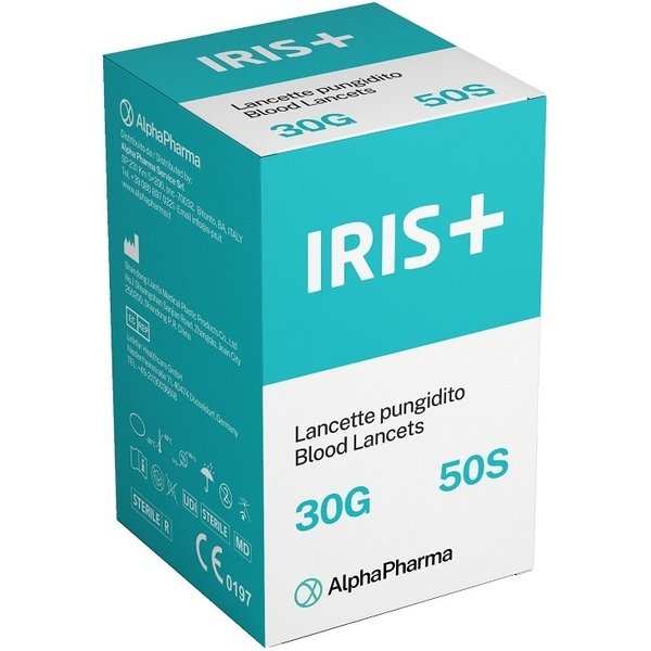 Iris+ - 50 Lancette Pungidito 30 Gauge Per Prelievo Sangue Indolore-image