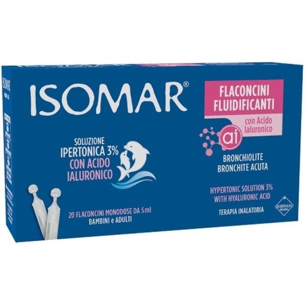 Isomar Soluzione Ipertonica 3% Con Acido Ialuronico 20 Flaconcini Monodose Da 5 Ml-image