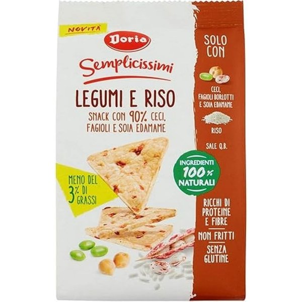 Doria Semplicissimi - Mini Gallette Di Ceci, Fagioli E Soia Edamame Senza Glutine 60 Gr-image