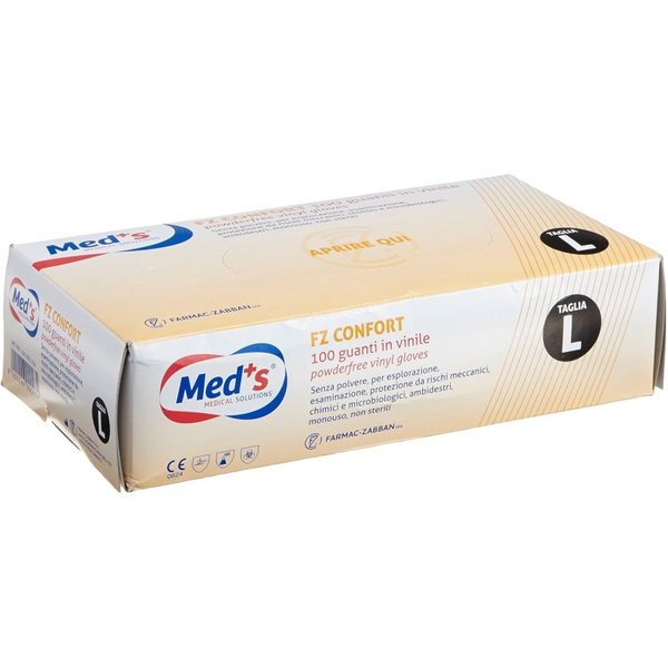 Fz Confort - 100 Guanti In Vinile Senza Polvere Taglia L-image