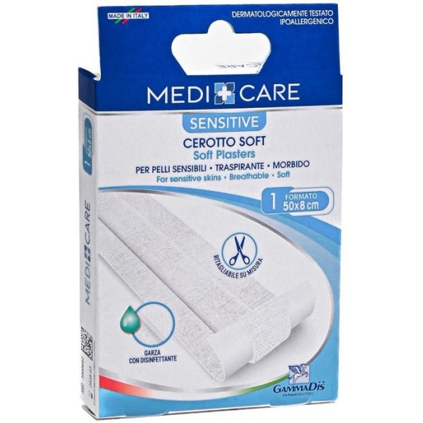 Medicare - Cerotto In Striscia Con Garza Antisettica Per Pelli Sensibili 50 X 8Cm-image