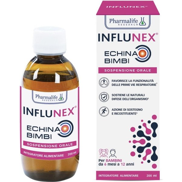 Influnex Echina Bimbi Sospensione Orale 200 Ml - Integratore Per Le Difese Immunitarie E Le Vie Respiratorie-image