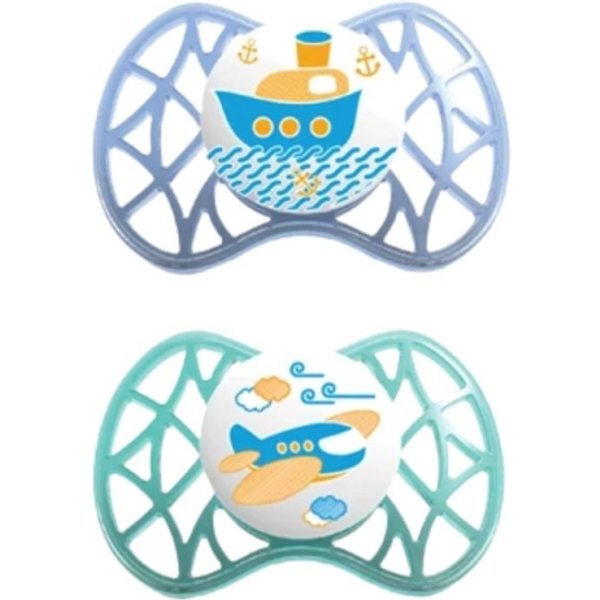 Nuvita AIR 55 - 2 Succhietti Con Tettarella Simmetrica 0-6M+ Colore Blu E Tiffany-image