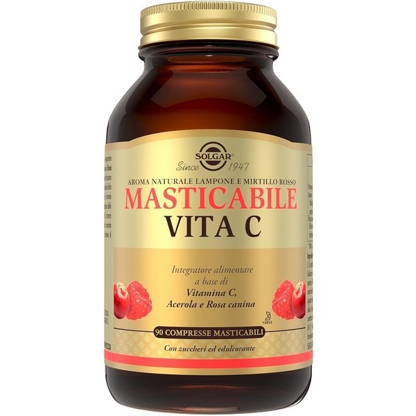 Solgar Vita C Masticabile 90 Compresse - Integratore Per Il Sistema Immunitario E La Stanchezza-image