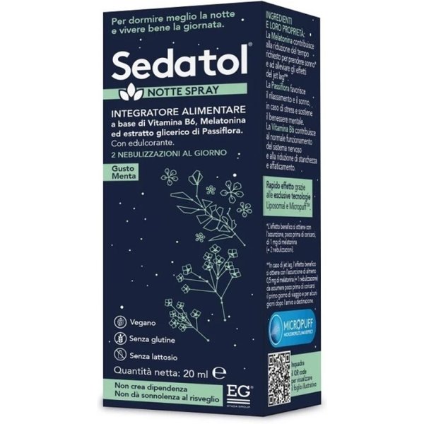 Sedatol Notte Spray 20 Ml - Integratore Per Il Sonno E Il Rilassamento-image