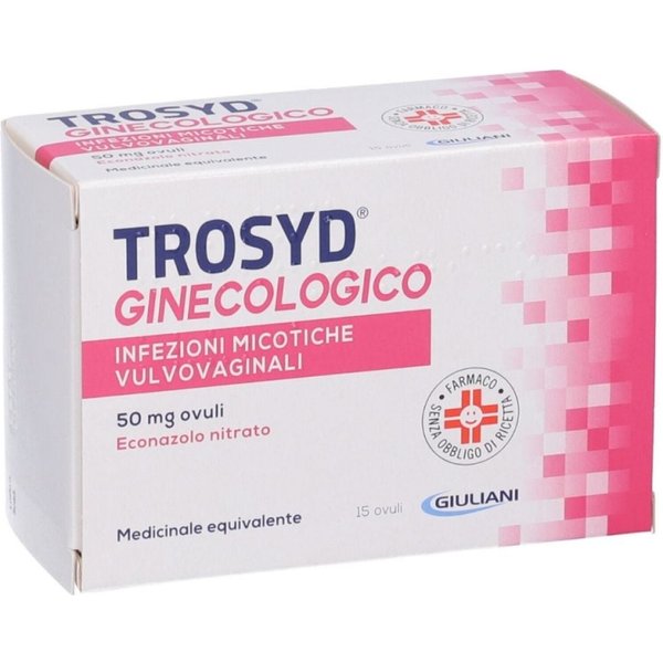 Trosyd Ginecologico 50Mg Econazolo Nitrato - 15 Ovuli Per Infezioni Micotiche Vulvovaginali-image
