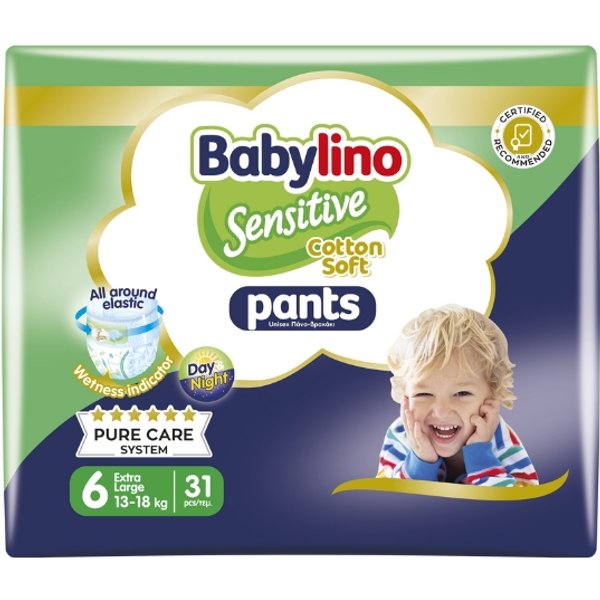 Babylino Sensitive - 31 Pannolini A Mutandina Taglia 6 Extra Large (13-18 Kg)-image