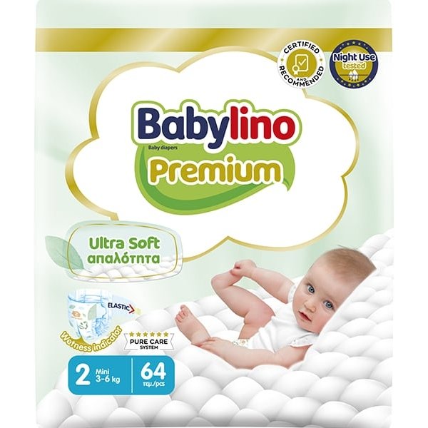Babylino Premium - 64 Pannolini Taglia 2 Mini 3-6 Kg-image