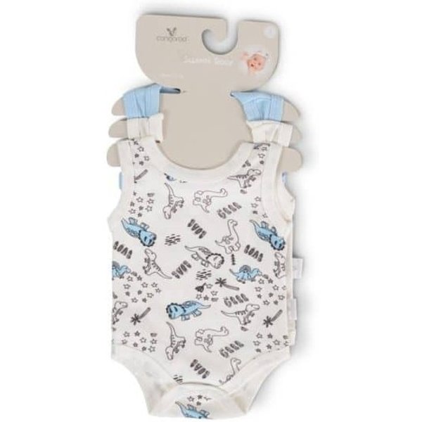 Cangaroo Set Body - 3 Body In Cotone Blu 3-6 Mesi-image