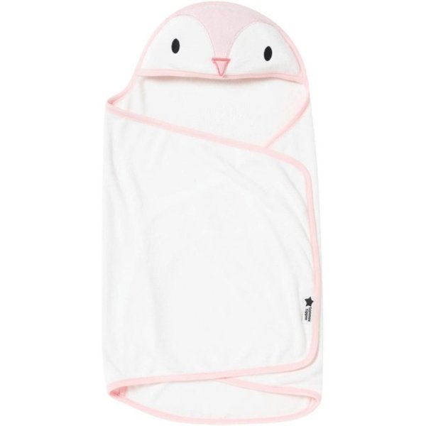 Tommee Tippee Penny - Telo Da Bagno Con Cappuccio In Microfibra Ipoallergenica Per Neonati E Bambini Rosa/Bianco-image