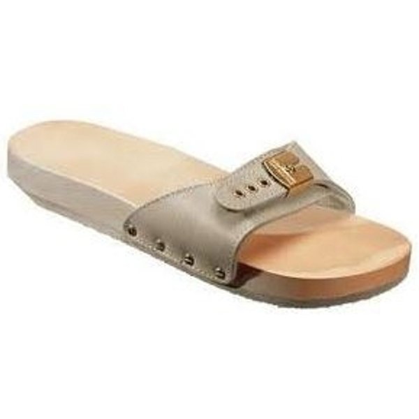 Scholl Pescura Flat Original - Zoccoli Con Plantare Anatomico In Legno Colore Sabbia Taglia 40-image