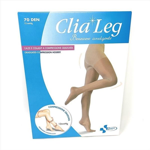 Clialeg - Collant A Compressione 70 Den (12 Mmhg) Taglia 3 Nero-image