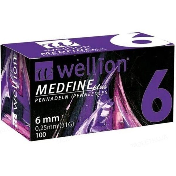 Wellion Medfine Plus 6Mm 31 Gauge - 100 Aghi Per Penne Per Insulina-image