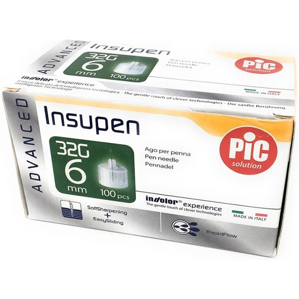 Pic Insupen Advanced Ago Penna Insulina 32G 6Mm - Ago Penna Per Insulina 100 Aghi-image