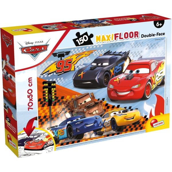 Lisciani Puzzle Disney Cars Maxi Floor - Puzzle Da 150 Pezzi Con Retro Da Colorare 6+Anni-image