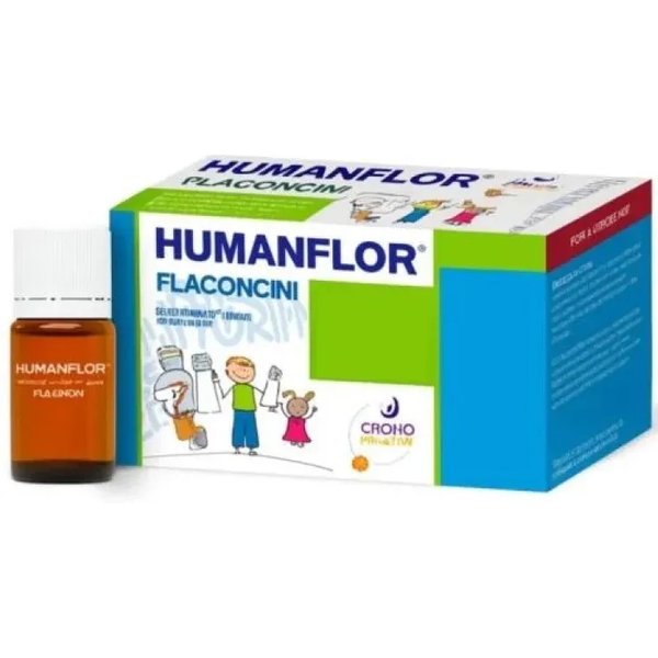 Humanflor Cronopharma 10 Flaconcini - Integratore Per La Flora Intestinale E Le Difese Immunitarie-image