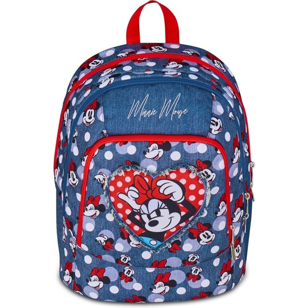 Seven Minnie - Zaino Scuola Doppio Scomparto Con Tasca Porta Borraccia Blu 29 L-image