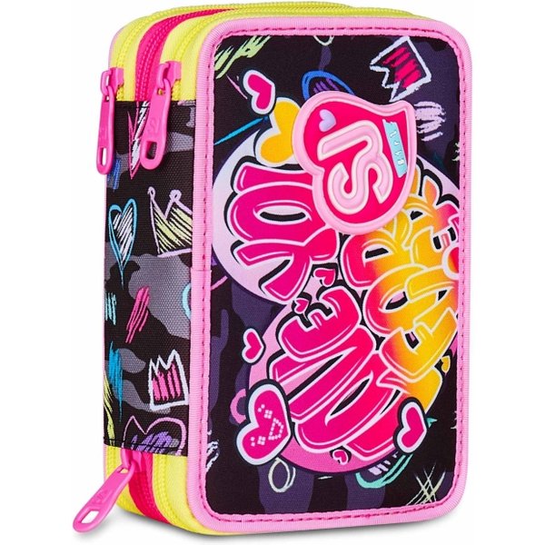 Seven SJ Gang Style Jam Gang Astuccio Triplo Scomparto Completo Di Articoli Per La Scuola Game Led-image