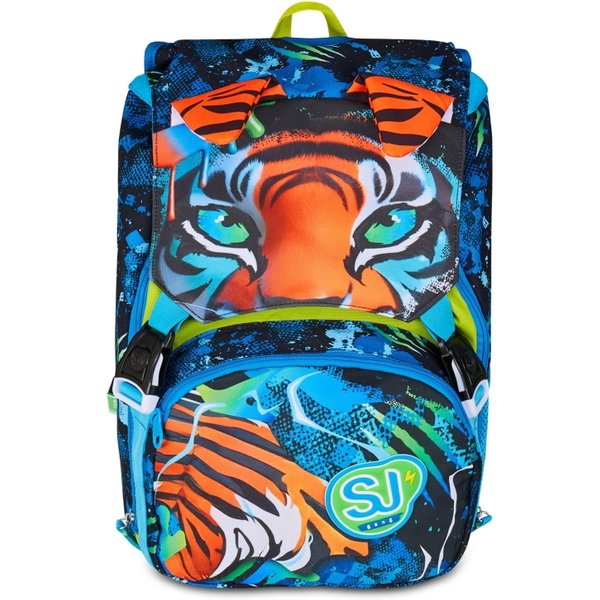 Seven SJ Gang - Zaino Sdoppiabile Per La Scuola Con Divisorio Interno Orecchie Peluche E Tasca Borraccia Air Tiger 24 Lt-image