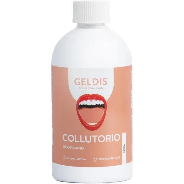 Geldis Collutorio Quotidiano Senza Alcol, Azione Anti Carie E Lenitiva Gusto Pesca 500 Ml-image