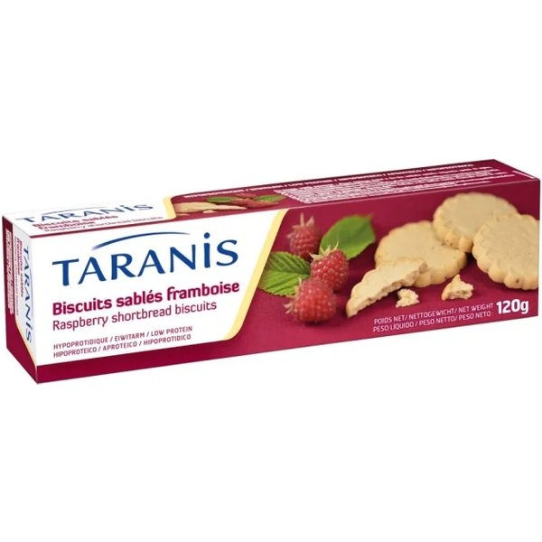 Dmf Dietetic Metabolic Food Taranis - Biscotti Frollini Aproteici Al Lampone 120 Gr-image