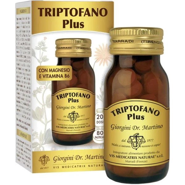 Triptofano Plus 80 Pastiglie - Integratore Per Il Sistema Nervoso E La Funzione Psicologica-image