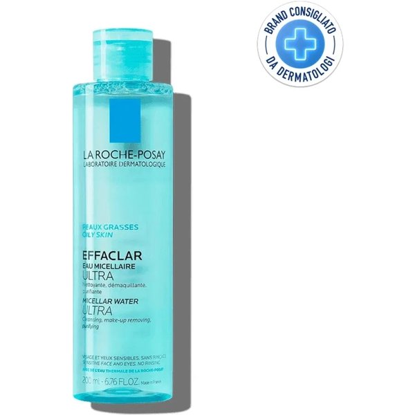 La Roche Posay Effaclar Acqua Micellare Ultra - Detergente E Struccante Per Pelle Grassa 200 Ml-image