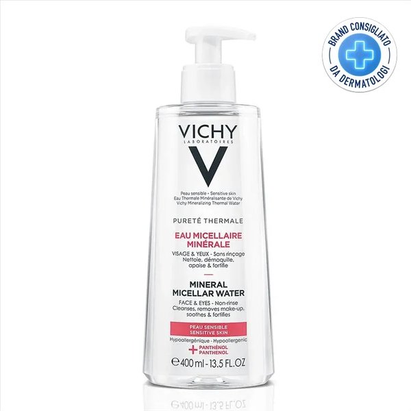 Vichy Pureté Thermale Acqua Micellare Minerale 3 In 1 400 Ml Per Pelle Sensibile-image