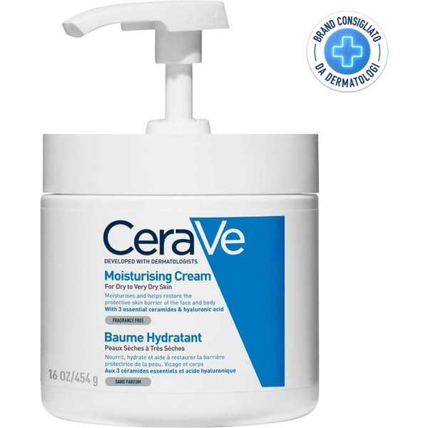 Cerave Crema Idratante Con Dispenser Viso E Corpo Per Pelli Da Secche A Molto Secche 454 G-image