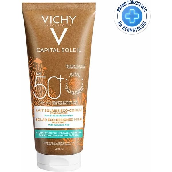 L'oréAl Vichy Crema Solare 50+ Spf Capital Soleil Latte Solare Eco-Sostenibile 200 Ml-image