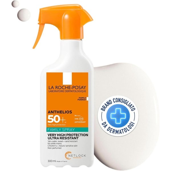 La Roche Posay Crema Solare 50+ SPF Spray Anthelios Family Protezione Molto Alta 300 Ml-image