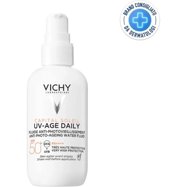 L'oréAl Vichy Crema Solare Viso 50+ Spf Fluido Anti-Fotoinvecchiamento Capital Soleil Uv-Age Daily 80 Ml-image