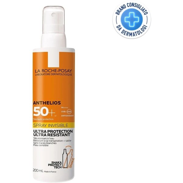 La Roche Posay Crema Solare 50 Spf Spray Corpo Anthelios Invisible Protezione Alta 200 Ml-image