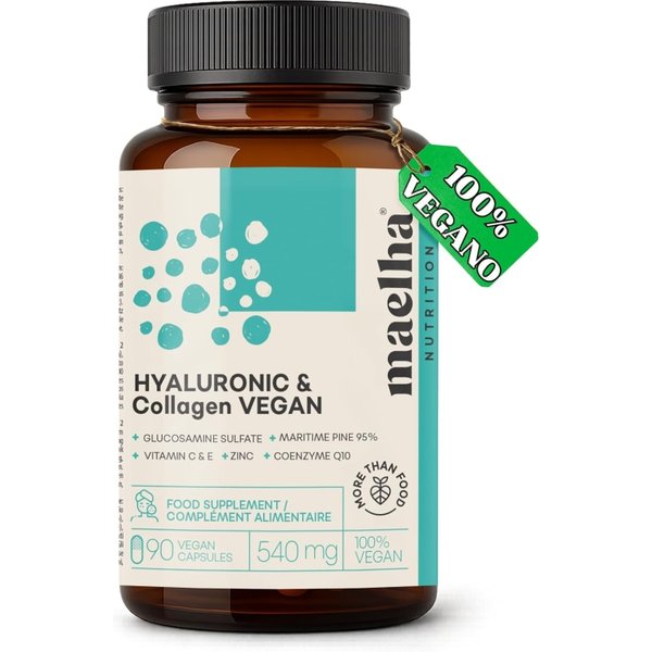 Maelha Nutrition Hyaluron & Collagen Vegan 90 Capsule - Integratore Per La Pelle E Le Articolazioni-image