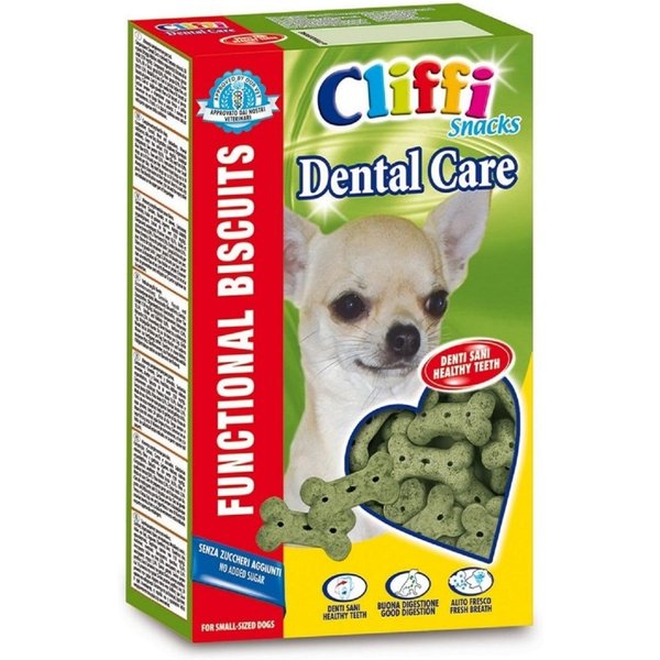 Chemi-Vit Cliffi Snacks Dental Care Gusto Pollo - Biscotti Croccanti Con Pollo, Per Cani Di Taglia Piccola 300 Gr-image