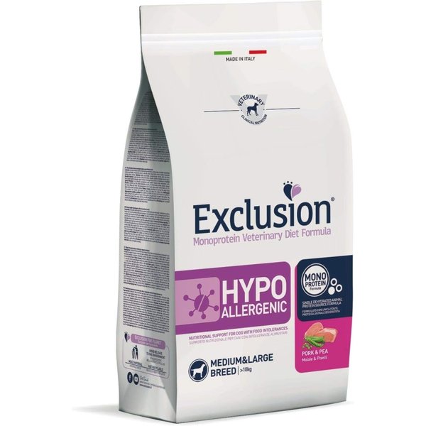 Exclusion Diet Hypoallergenic Maiale E Piselli - Alimento Completo Per Cani Adulti Intolleranti M/L 2 Kg-image