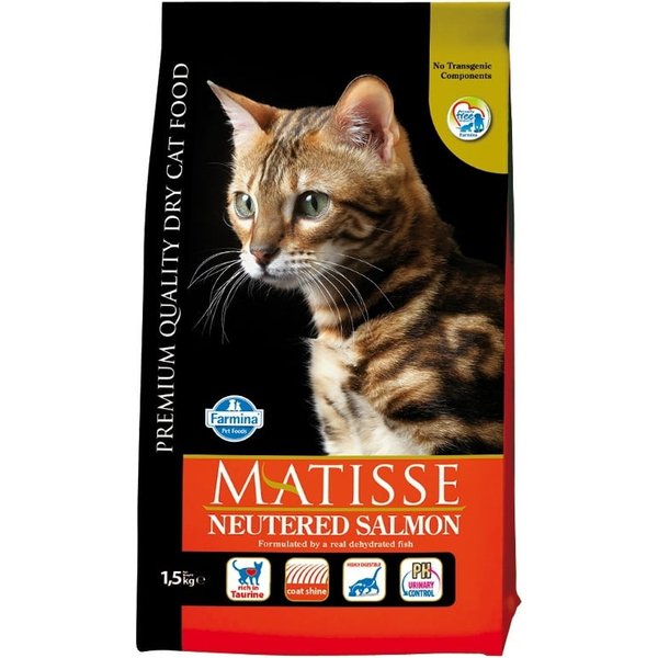 Farmina Matisse Neutered Al Salmone - Alimento Completo Per Gatti Adulti Sterilizzati 1,5 Kg-image