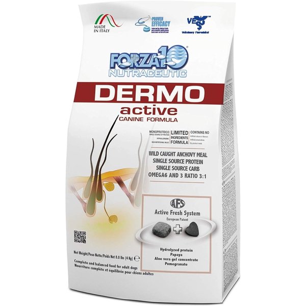 FORZA10 Forza 10 Dermo Active Pesce - Alimento Completo Per Cani Con Sensibilità Cutanea E Intolleranze 4 Kg-image