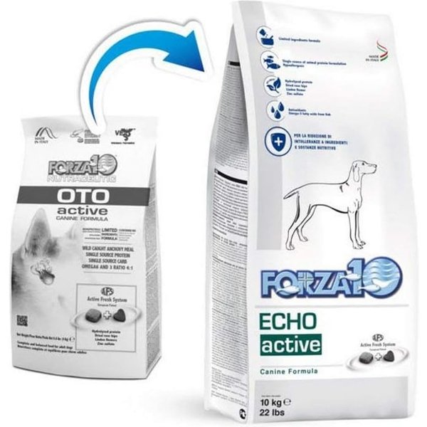 FORZA10 Forza 10 Echo Active Pesce - Alimento Dietetico Completo Per Cani Adulti Intolleranze 10 Kg-image