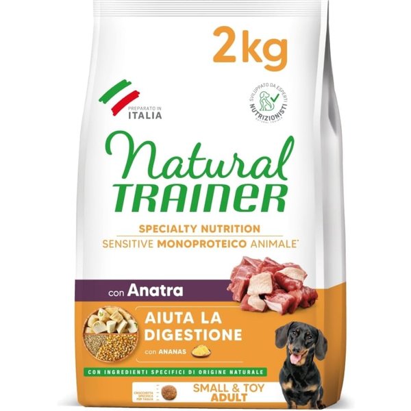 Natural Trainer Sensitive No Gluten Anatra - Alimento Completo Per Cani Adulti Small/Toy 2 Kg-image
