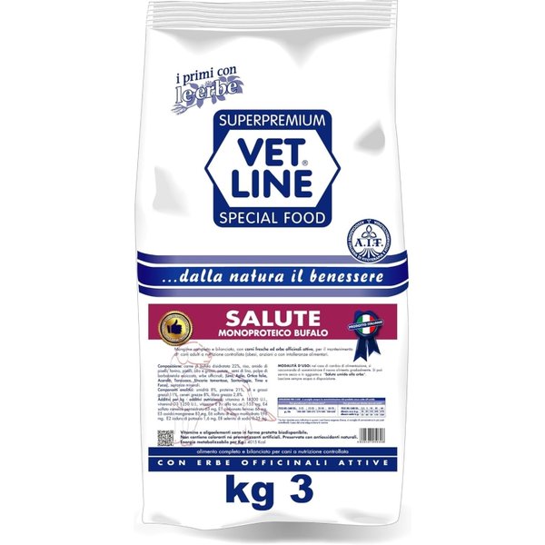 Vet Line Salute Bufalo - Alimento Completo Per Cani Adulti Di Piccola Taglia A Nutrizione Controllata 3 Kg-image
