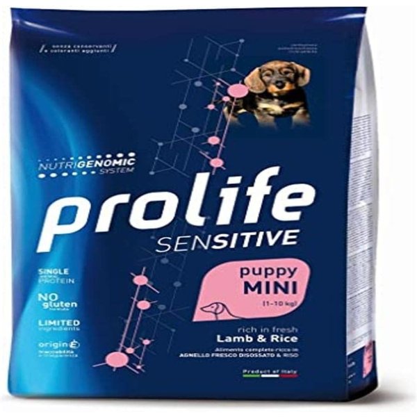 Prolife Cane Sensitive Puppy Agnello E Riso - Alimento Completo Per Cuccioli Sensibili Di Taglia Piccola 2 Kg-image