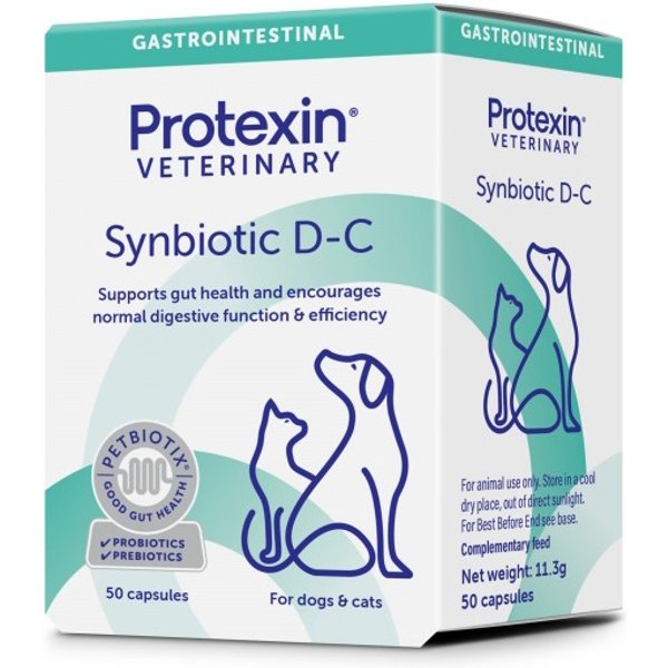 ADM Protexin Synbiotic D-C - Mangime Complementare Per Cani E Gatti 50 Capsule-image
